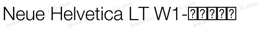 Neue Helvetica LT W1字体转换